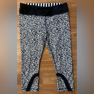 lululemon athletica Black and White Patterned Leggings